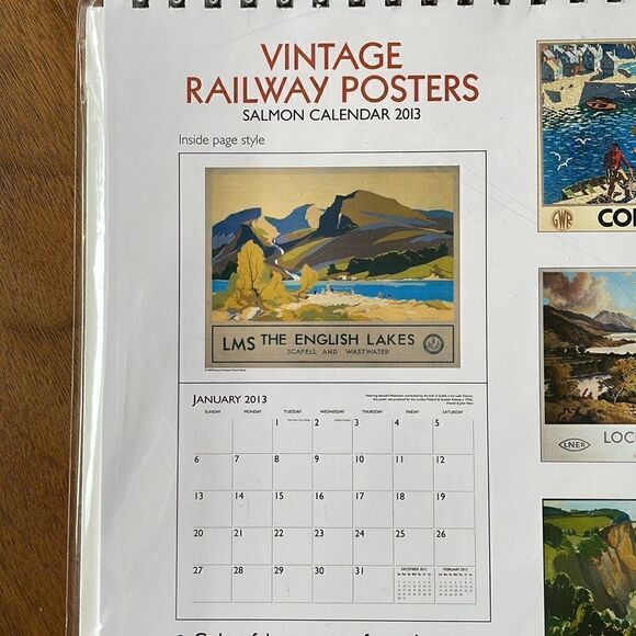🇬🇧NWT British vintage railway posters calendar collectible - Picture 2 of 15